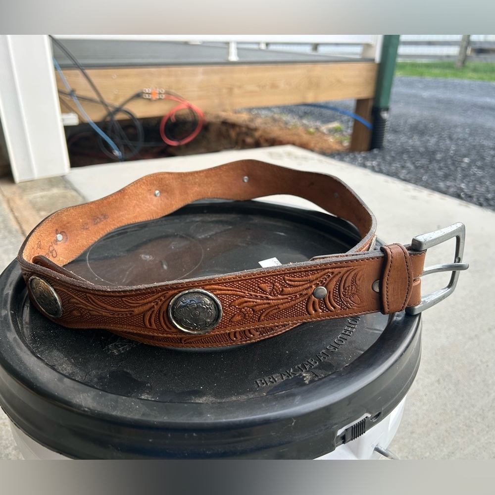Joe Beaver Pro Rodeo Brown Leather Men's Belt- size 36”